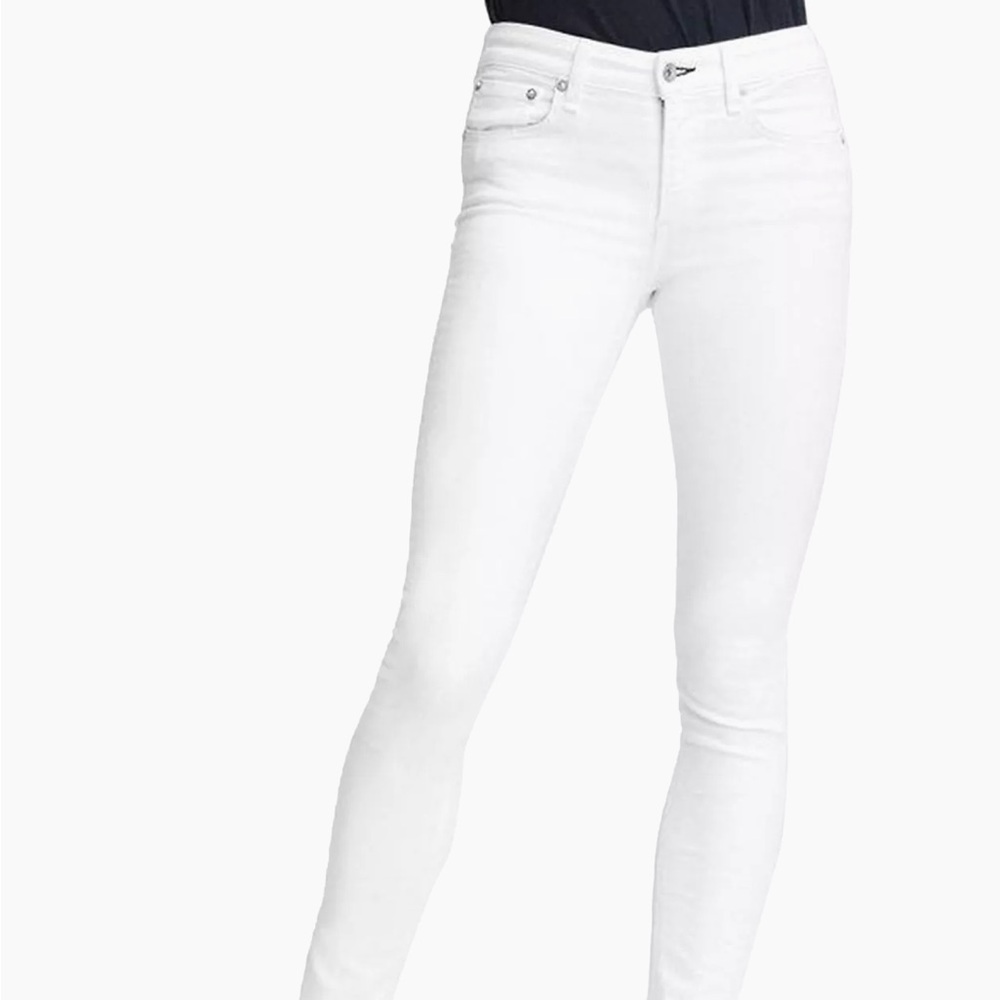 NWT rag & bone Jeans White Cate MidRise Ankle Skinny Size 25 (2) MSRP $195